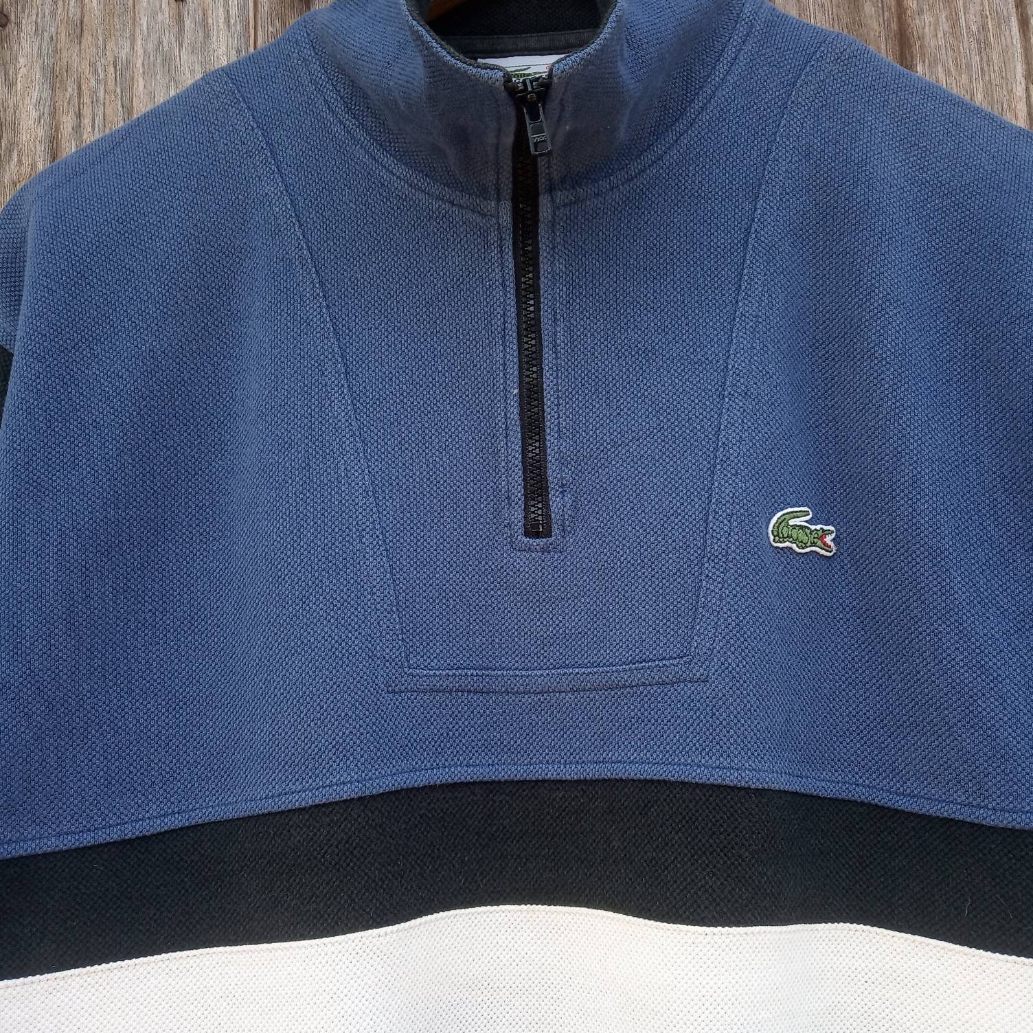 Rare Lacoste Sports Embroidery Logo Half Zipper Sweatshirts - Etsy