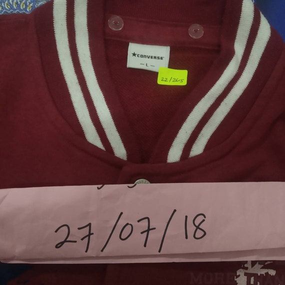 Rare!! Converse Varsity Jacket Snap Button Style … - image 5