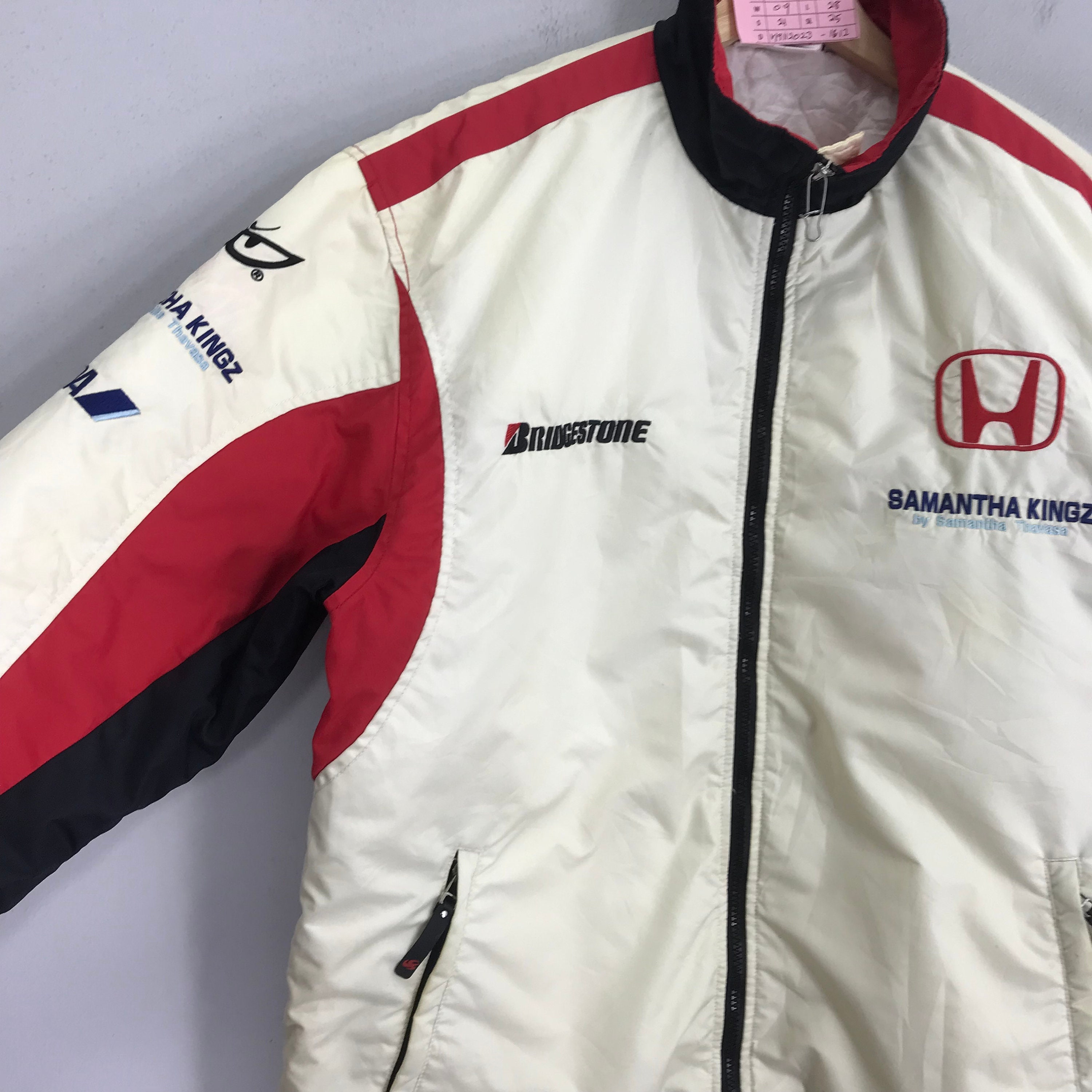 Vintage Honda Motorsport Racing Jacket Zipper Embroidery Vintage Honda Motorsport Racing Jacket Zipper Embroidery