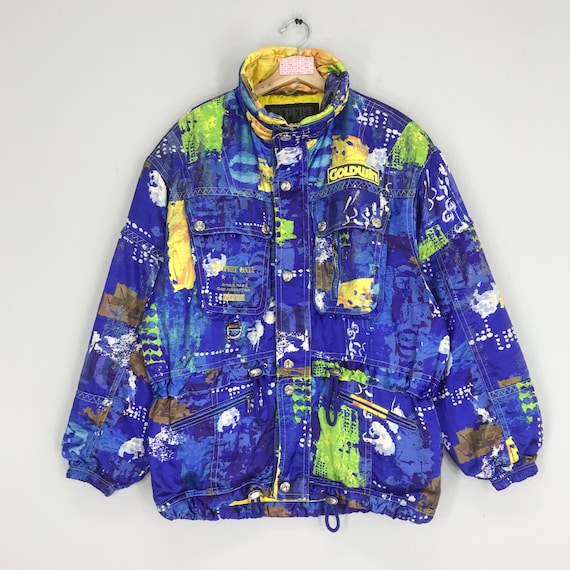 Vintage 90's Goldwin Bomber Ski Jacket Four Pocket Goldwin Vintage 90's Goldwin Bomber Ski Jacket Four Pocket Goldwin