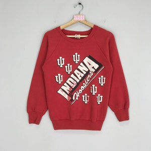 Vintage 90s Indiana University Sweatshirt University Indiana Hoosiers Sweater Indiana University Crewneck Indiana Hoosiers Jumper Size S
