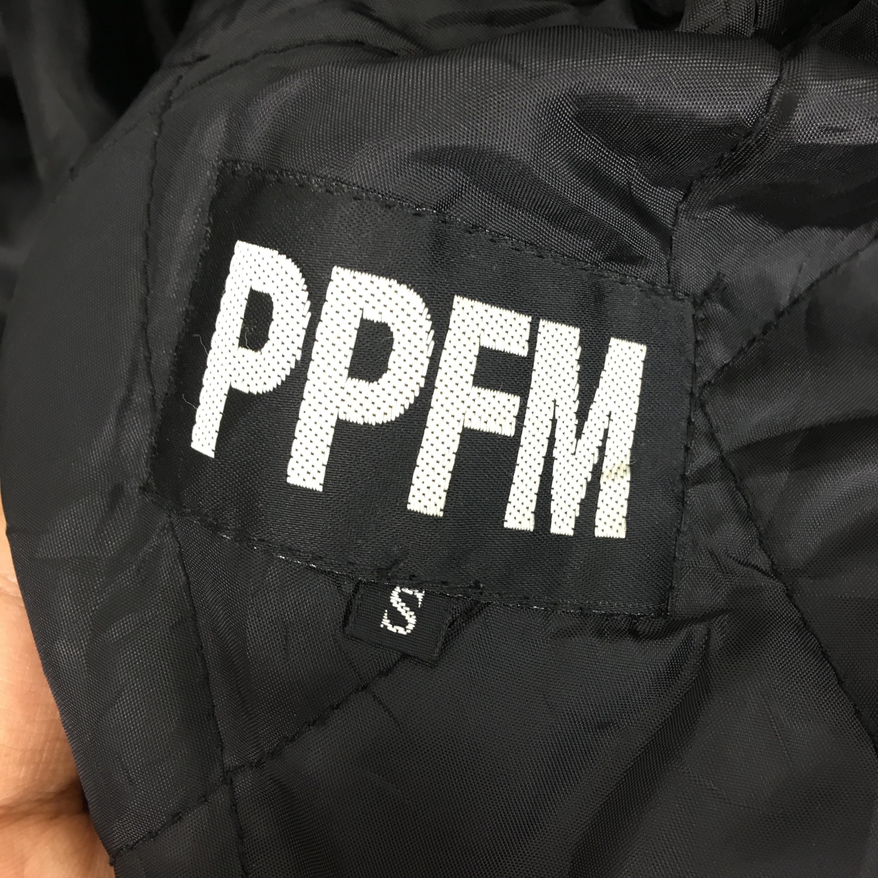 Vintage PPFM Japanese Designer Black Utility Bomber Jacket