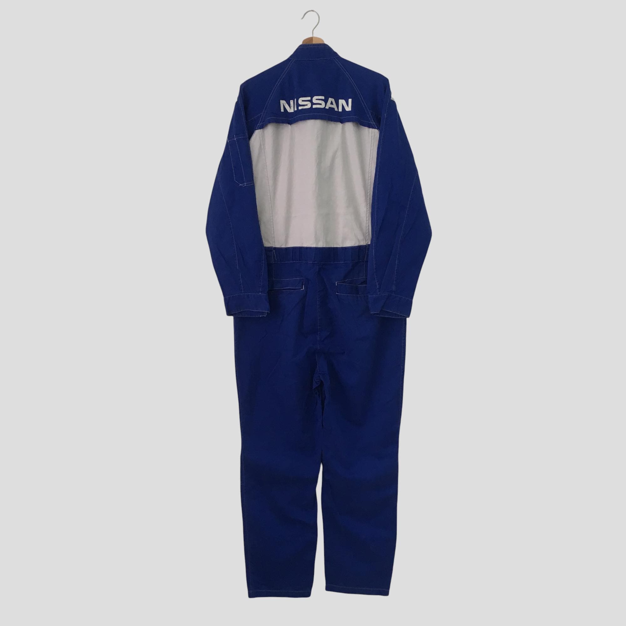Vintage 90s Nissan Japanese Blue Coveralls Xlarge Nissan Jdm