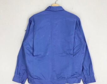 Vintage 90's Mitsubishi Blue Work Jacket Medium Mitsubishi