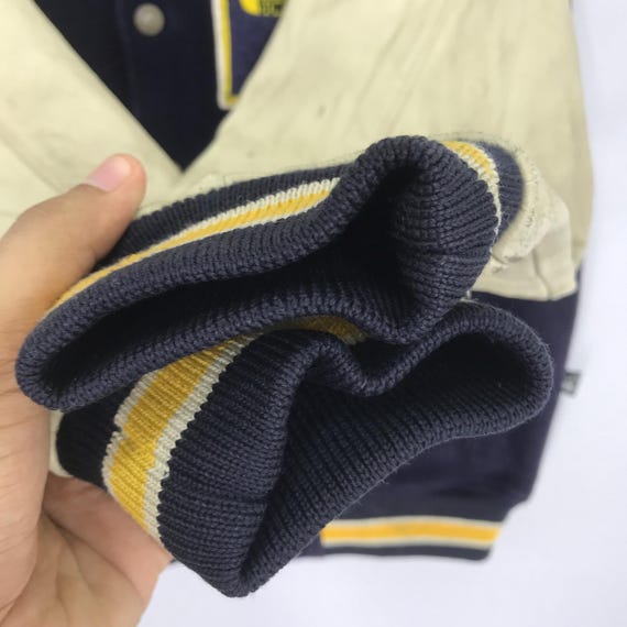 Vintage First Down Blue Varsity Jacket Medium Fir… - image 8