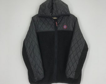 Vintage Outdoor Products Bulky Fleece Jacket Zipper Hoodie Outdoor Jacket Warmer Fleece Sweater Jacket Size L