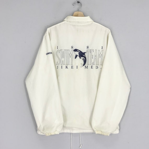 Vintage Varsity Jacket Swimming Team Snap Buttondown … Gem