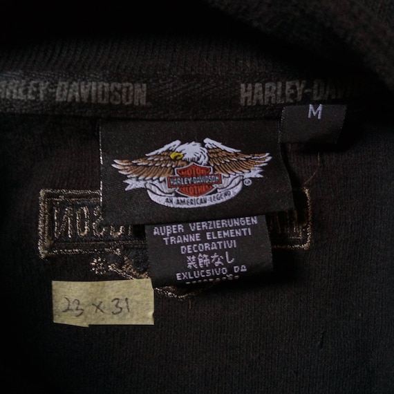 Rare!! Harley Davidson Motorcycle Half Zipper Big Logo