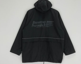 Vintage Benetton Formula 1 Windbreaker Jacket Big Logo United Colors Of Benetton Racing Team Jacket Size L