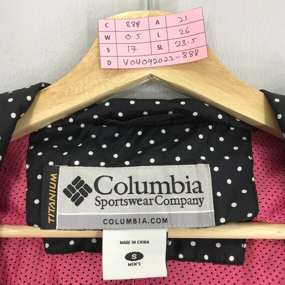 Vintage Columbia Windbreaker Jacket Black Columbia USA Sportswear Company Columbia Light Jacket Zipper Size M