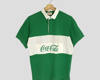 90s Coca-Cola 長袖ラガーシャツ グリーン 90s Coca-Cola 長袖ラガー