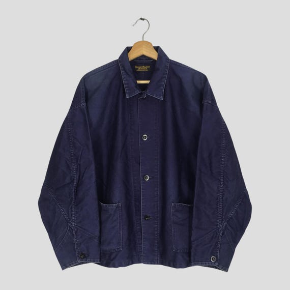 Journal Standard, Vintage Journal Standard Denim Workers Button Jacket Large Journal Standard Homestead Frenchwork Vetra Union Made Double Pocket Coat Size L