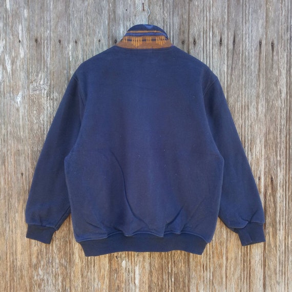 Vintage Sweatshirts Half Zipper Fleece Style Nava… - image 2