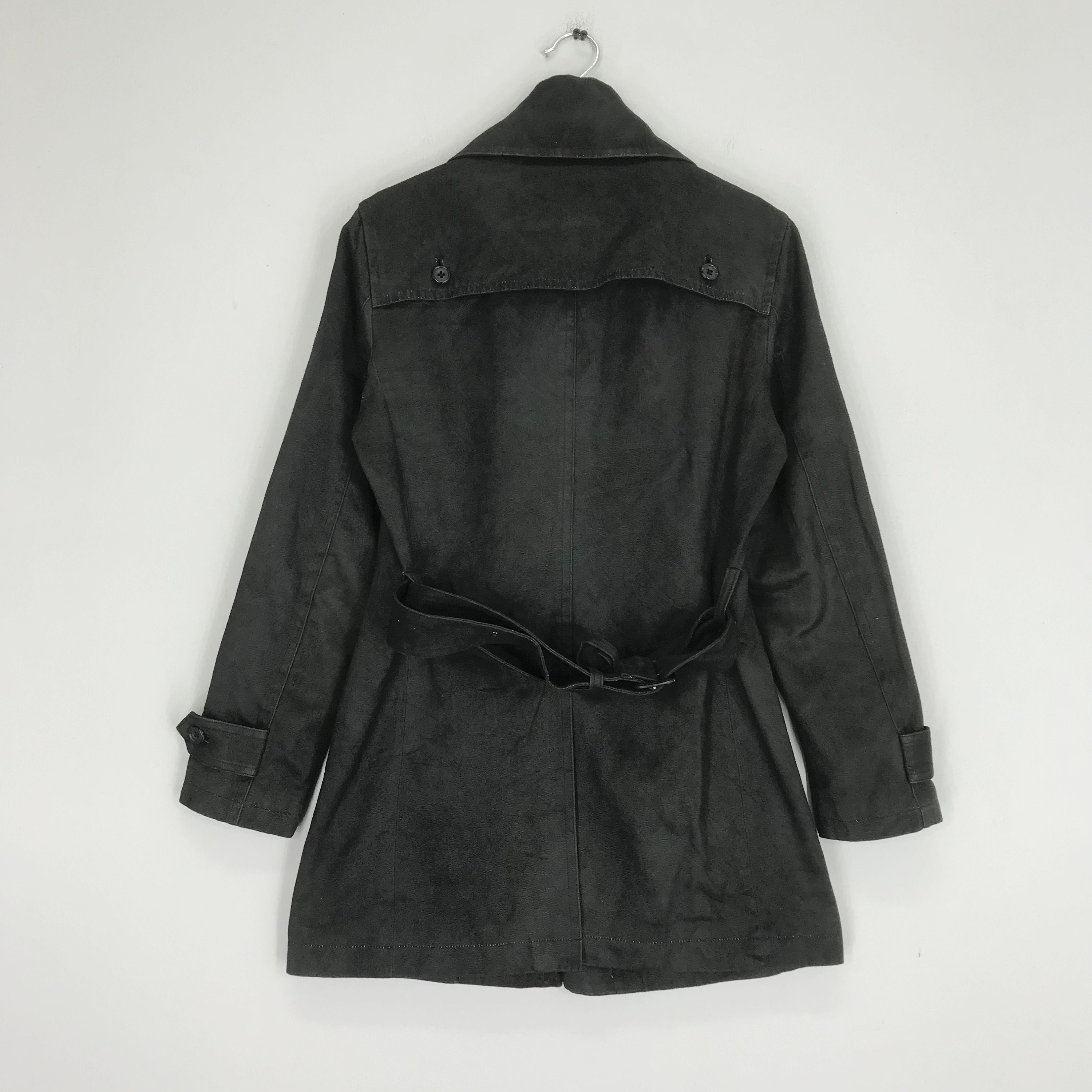 ジャケット・アウター Tornado mart velour black long coat Vintage Tornado Mart Japanese Brand Black Trench Coat Xsmall