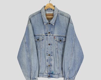 Vintage LEVIS 70503 02 Denim Trucker Jacket Xlarge 1990s Levis