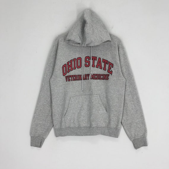 幻 90s Ohio reverse cutof destroy hoodie Vintage 90's Ohio State Gothic Script Hoodie | Depop
