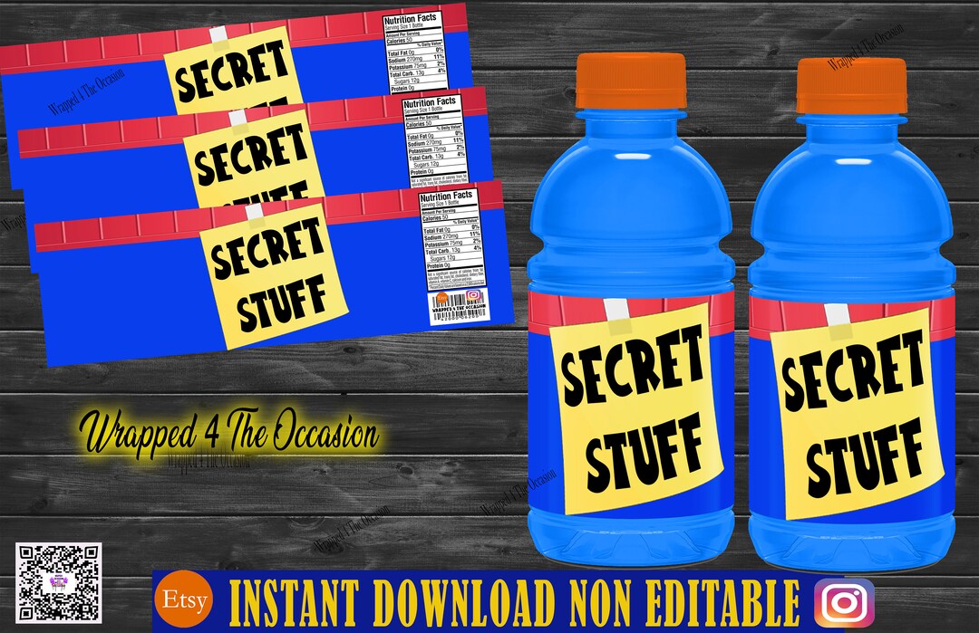 Instant Download Secret Stuff Labels - Etsy