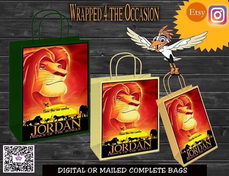 Lion King Gift Bags Etsy