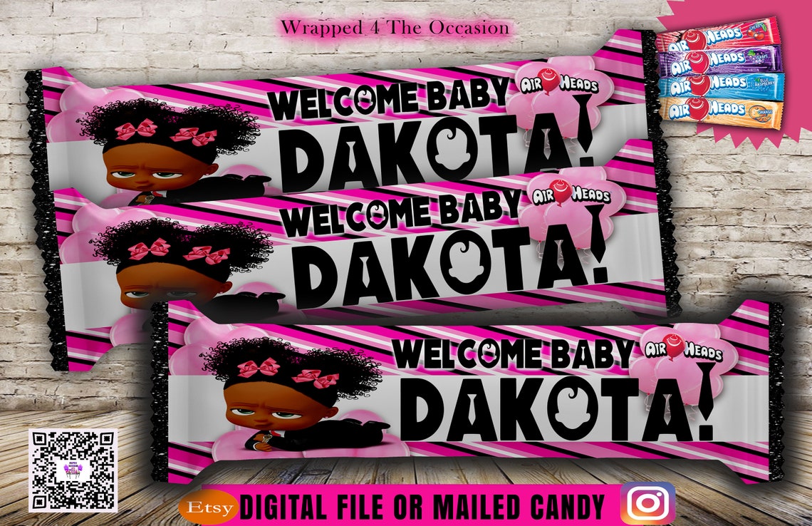 Boss Baby Girl Taffy Candy Etsy