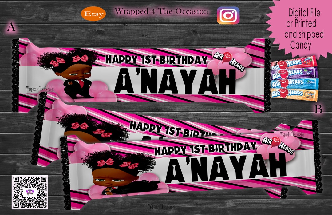 Boss Baby Girl Taffy Candy Etsy