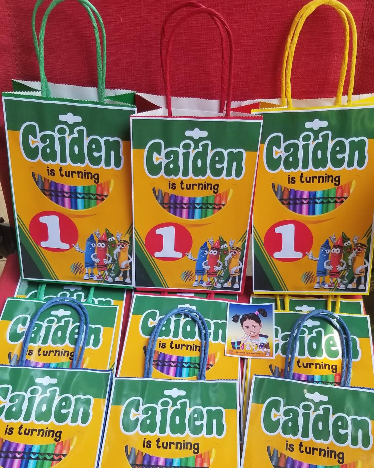 Crayon Gift Bag Labels Etsy