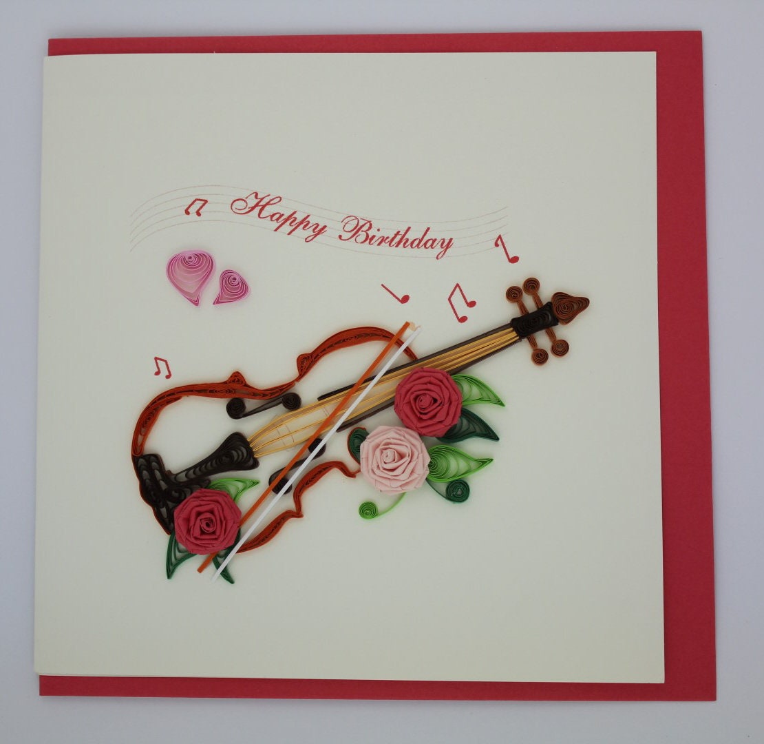 Happy Birthday Quilling Card 3D Card Greeting Card Quilled Card Etsy