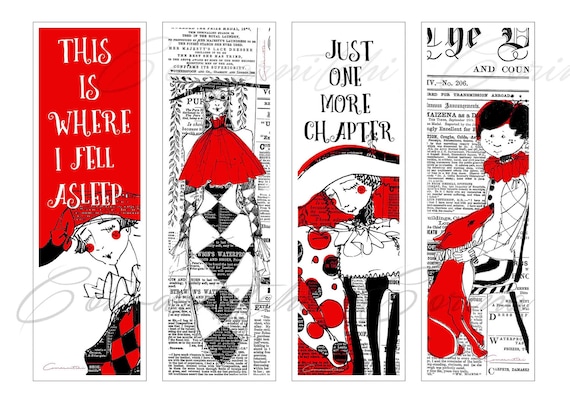 Printable Bookmarks - Gifts for Book Lovers - Gifts for Readers - Prince and Fox Bookmark - Gift for Fox Lover - Set of 4 Digital Bookmarks