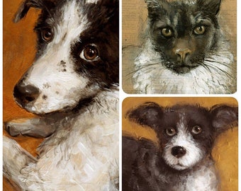Custom Dog Painting on Canvas - Acrylic Painting of Dog or Cat - Pet Portrait Painting - Custom Pet Canvas - Acrylic Pet Portrait - Dog Art
