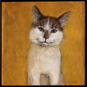 Cat Painting on Canvas Custom Acrylic Painting of Cat or Dog Pet Portrait Painting Cat Acrylic Painting Cat Art Custom Pet Canvas image 8