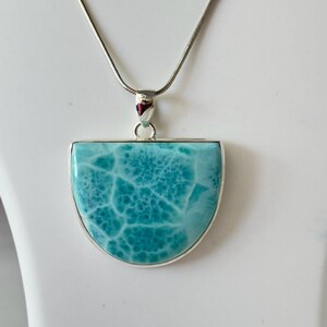 925 Sterling Silver Larimar Pendant with chain options