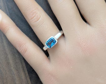 London Blue Topaz Sterling Silver Ring