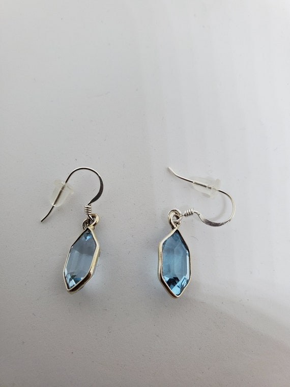925 Sterling Silver Blue Topaz Earrings