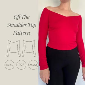Liefje off-shoulder top pdf-patroon - XS tot XL