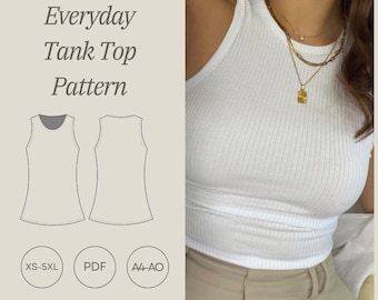 Tank Top PDF Schnittmuster - XS bis 5XL