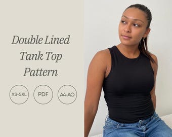 Tank Top PDF Sewing Pattern - XS to 5XL