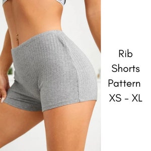 Pattern - Rib Shorts PDF Sewing Pattern (XS-XL)