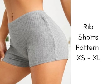Pattern - Rib Shorts PDF Sewing Pattern (XS-XL)