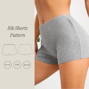 Rib Shorts PDF Sewing Pattern (XS-5XL)