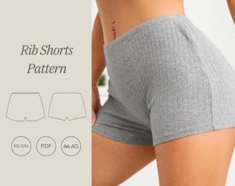 Rib Shorts PDF Sewing Pattern (XS-5XL)