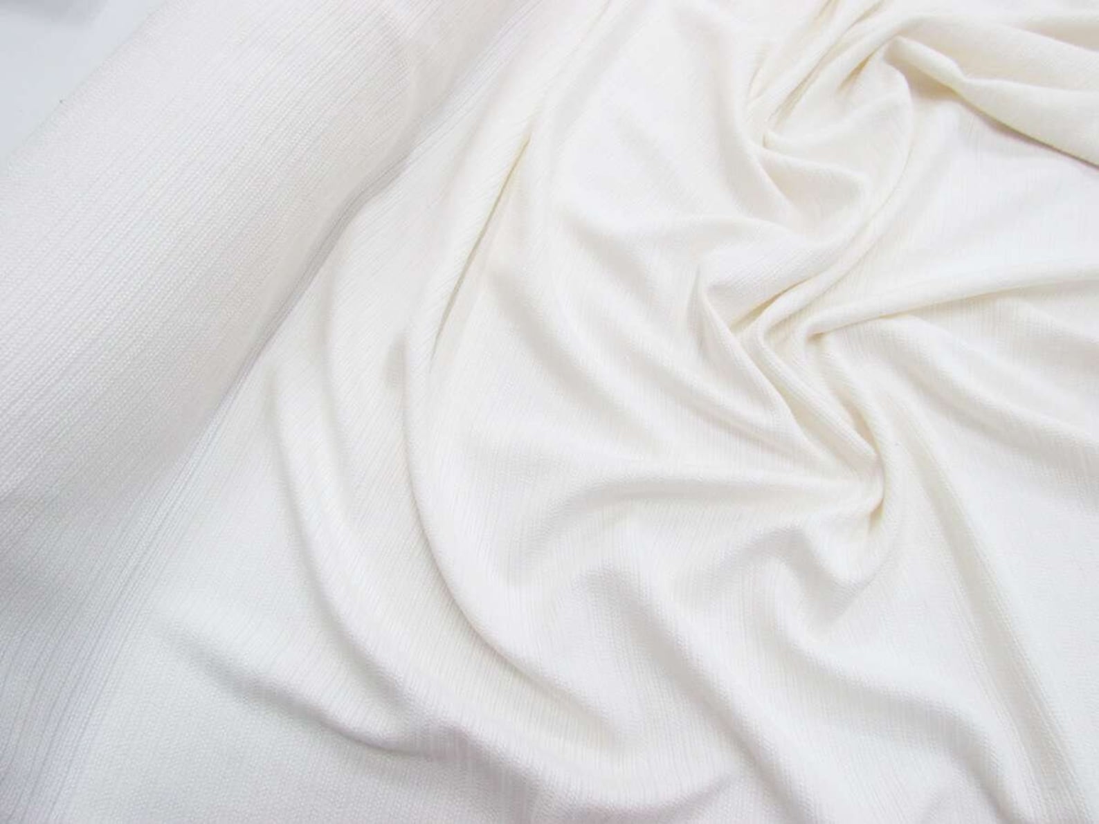 Designer White Textured Cotton Viscose Fabric By The Metre Etsy