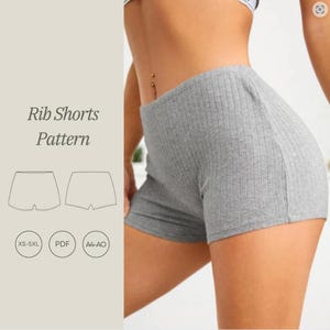 Rib Shorts PDF Sewing Pattern (XS-5XL)