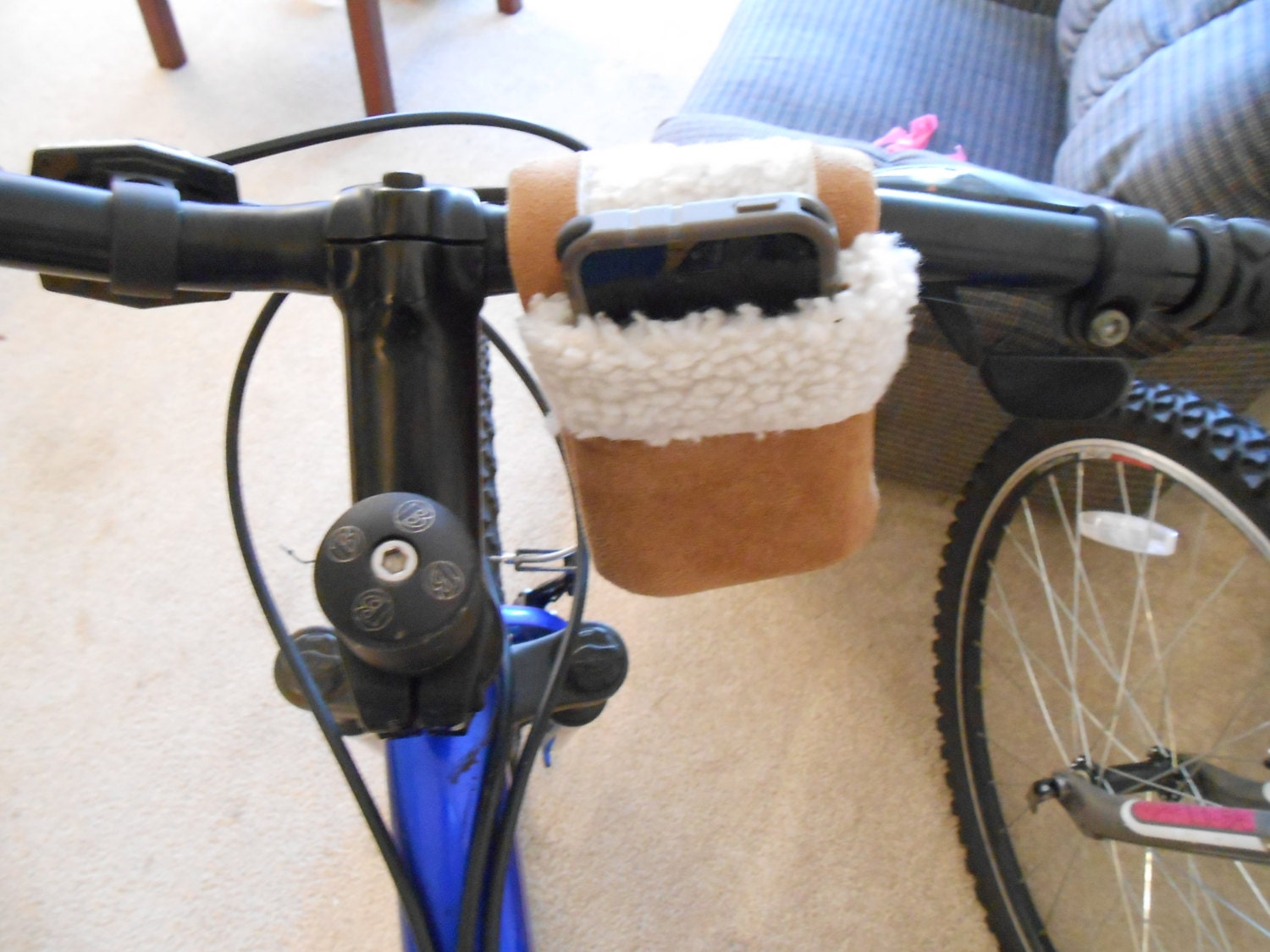 Water bottle and cell phone holder for bike handles Etsy