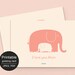 PRINTABLE Pink Elephant Mother's Day Card. I Love You Mom. - Etsy