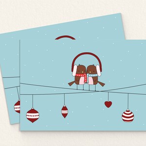 Printable Merry Christmas Card. Birds Christmas Card. - Etsy