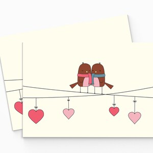 Birds Valentine Card Printable Valentines Day Card DIY Love Card Cute ...
