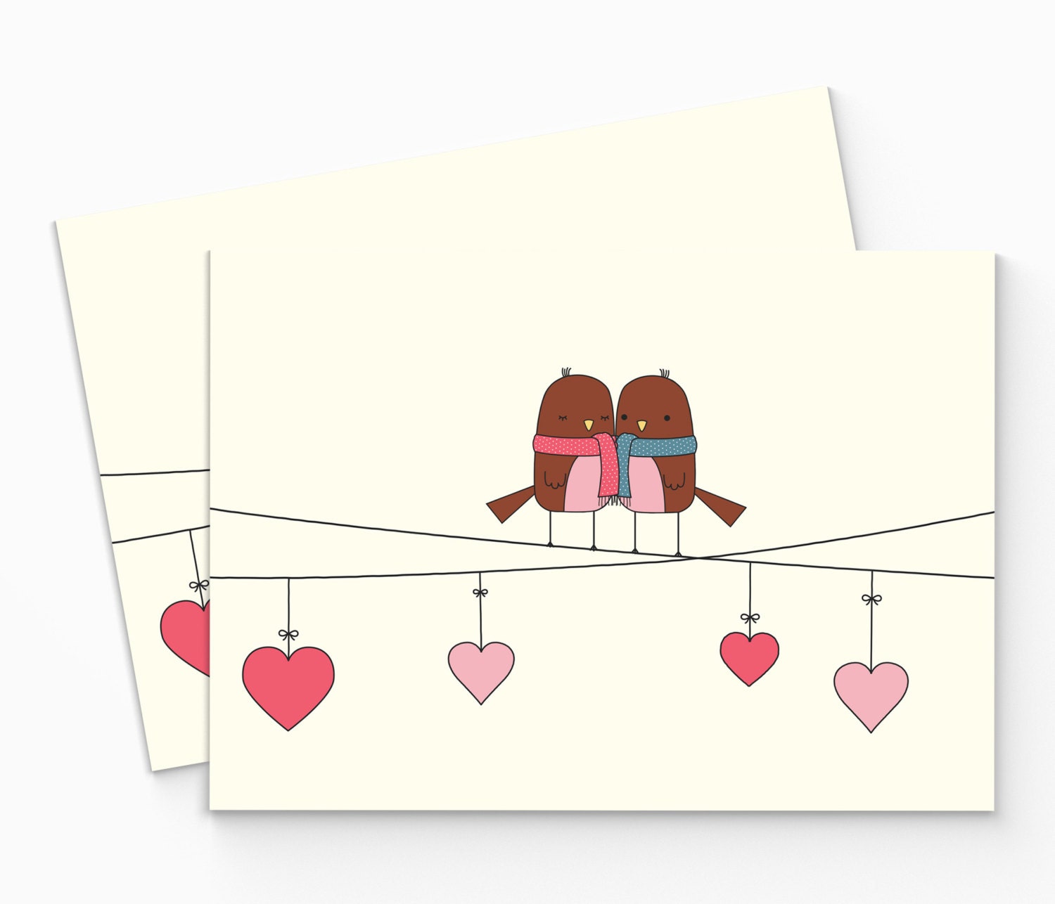 Birds Valentine Card Printable Valentines Day Card DIY - Etsy