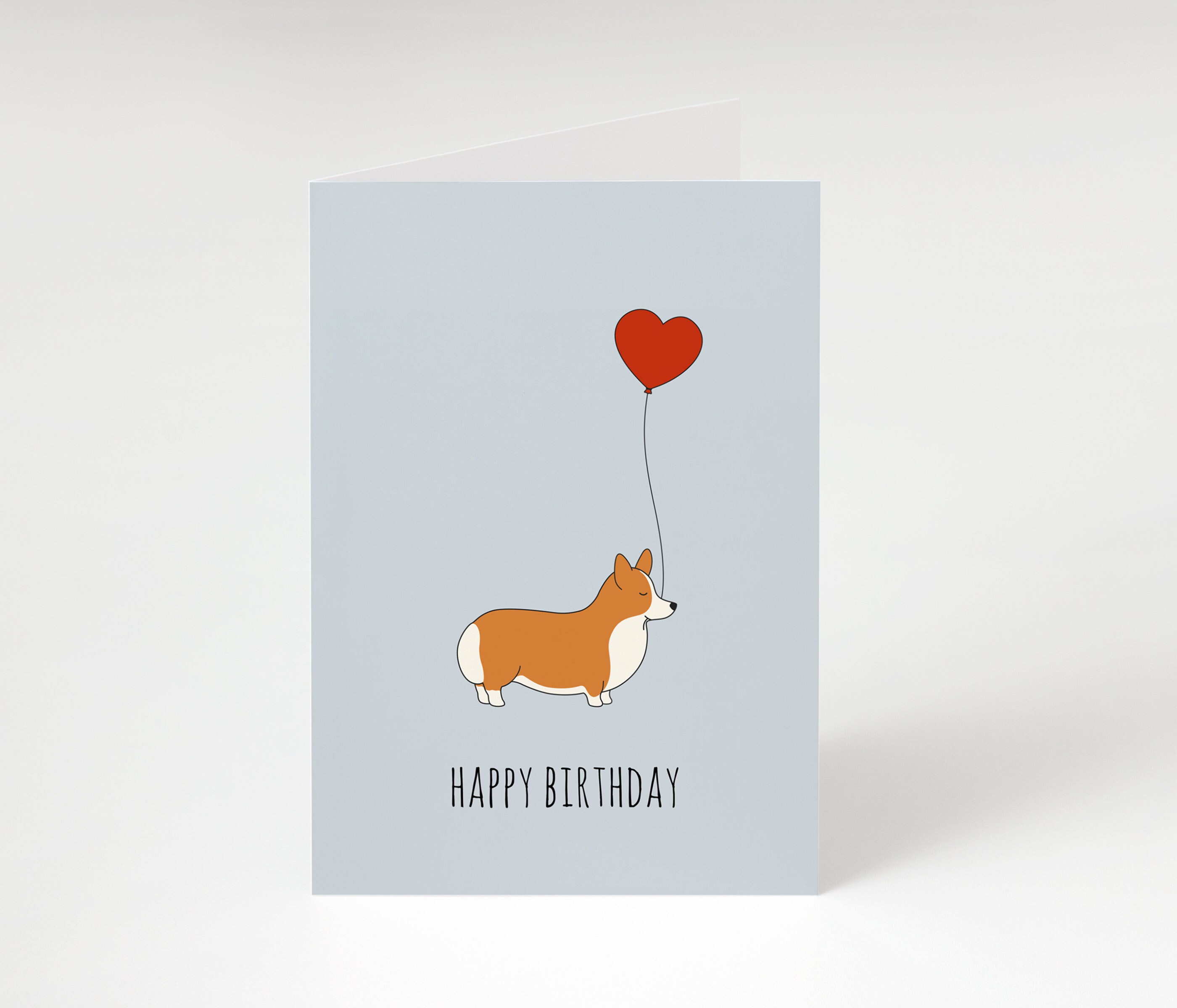 PRINTABLE Corgi Birthday Card Corgi Card Birthday Card for - Etsy