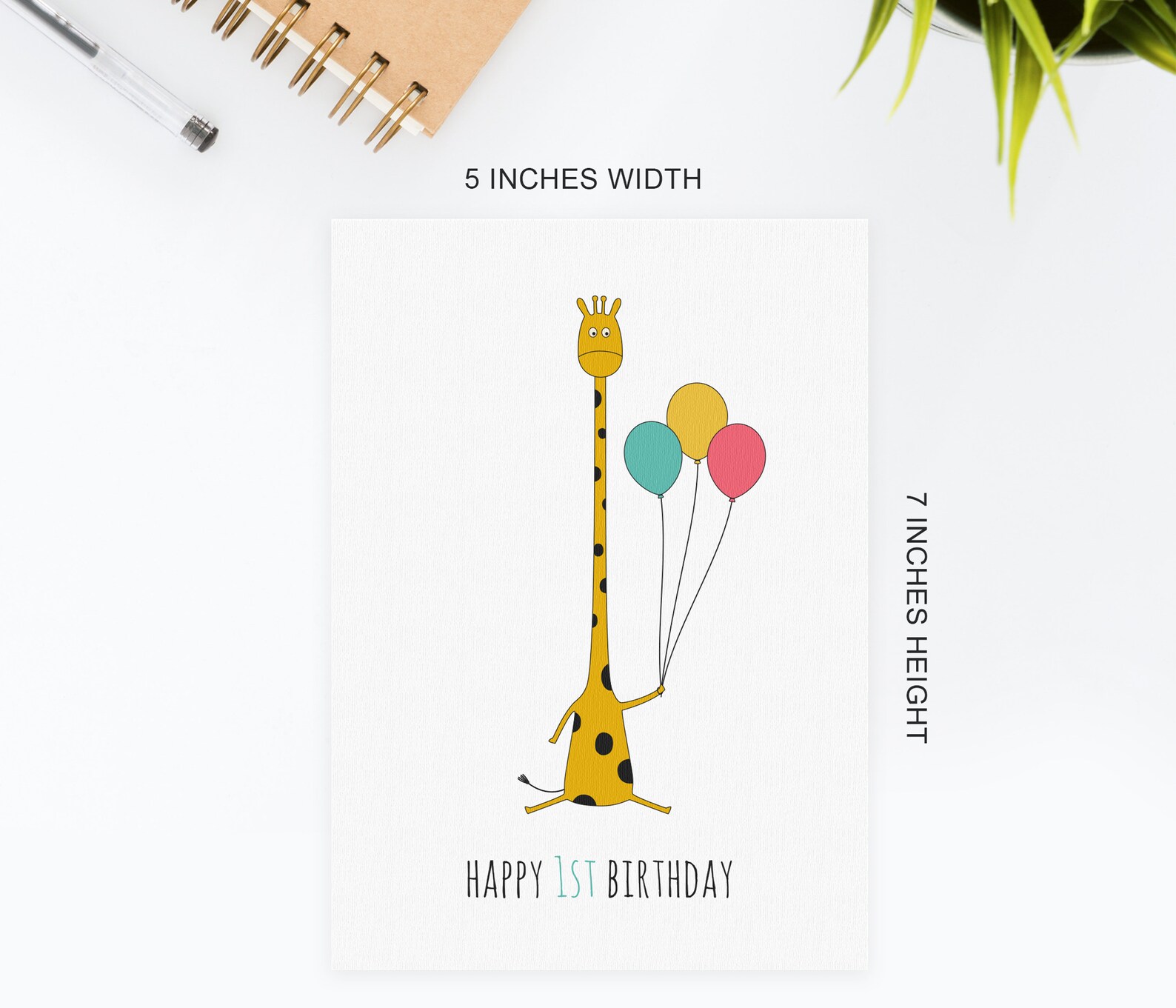 PRINTABLE Baby Birthday Card 1st Birthday Card Digital - Etsy