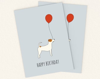 PRINTABLE Jack Russel Terrier Birthday Card. Dog Birthday Card. Happy Birthday Card. Dog Greeting Card. Kids Birthday. Printable Dog Card.