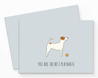 Printable Jack Russel Terrier Card - Digital Jack Russel Terrier Card. Dog Blank Card - Dog Card - Card for Dog Lovers - DIY Dog Card